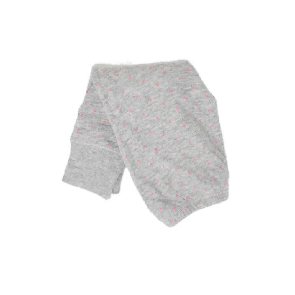 Bonpoint Girls Cotton Spotted Leggings Gray Size 3 Months